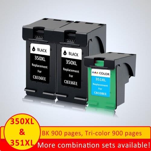 XiangYu 350XL 351XL Cartridge Replacement for HP350 351Black Color Ink Cartridge Deskjet D4260 4260 D4360 C4200