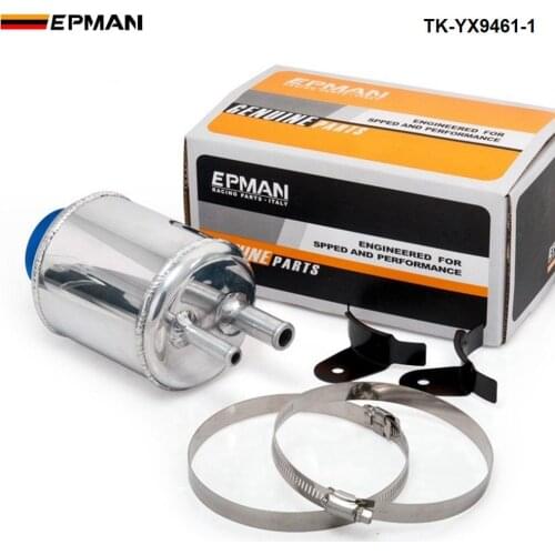 EPMAN Sport Fuel Cell Racing Power Steering Tank Reservoir Tank Aluminum Breather Tank TK-YX9461-1