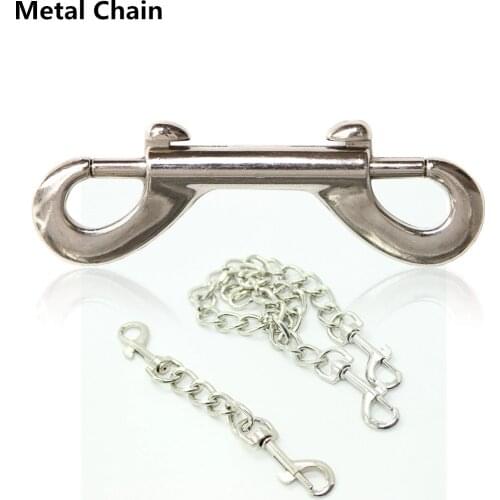 Convenient Connection Lock Sex Toys of Double End Metal Hook Chain for Men Women to Fetish Bdsm Handcuffs Ankle Cuffs Bondage