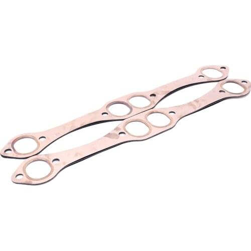 2pcs SBC Copper Header Exhaust Gasket Seal For Chevy SB 327 305 350 383 283-327-350-383-400 Exhaust Manifold Gasket Set