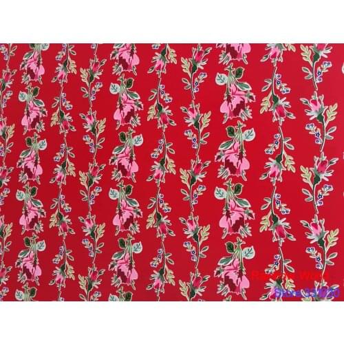 High Quality flower pattern Faux PU Leather fabric for DIY sewing sofa table shoes bags bed material(1 yard)