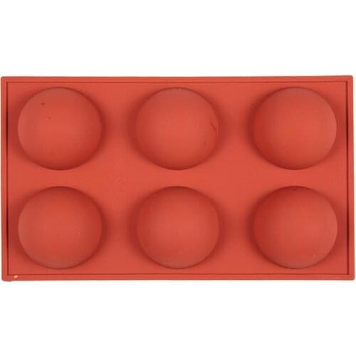 1pc Food Grade Silicone Round Cake Mold 6 Cavities Reusable DIY Pudding Mold Muffin Mold DIY Baking Tools Accessories