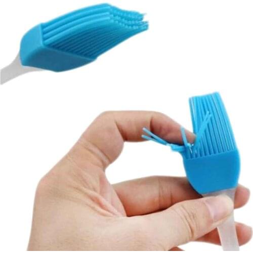 1Pcs!!DIY Kitchen Cooking Tools Cleaning Brushes Easy To Clean Wash Brushes Silicone Bread Basting Brush BBQ Baking Color Random