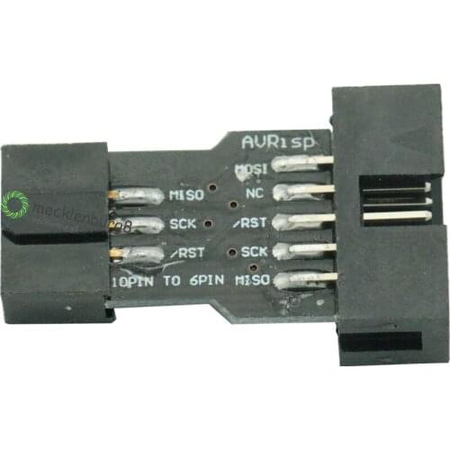 10pcs / lot Standard 10Pin to 6Pin Adapter Converter for AVRISP MKII USBASP STK500 10-pin Rotate 6 Pin Module