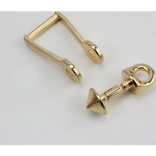 20pcs 18*45mm bags' small handle hook,silver color screw open metal big arch d shackles