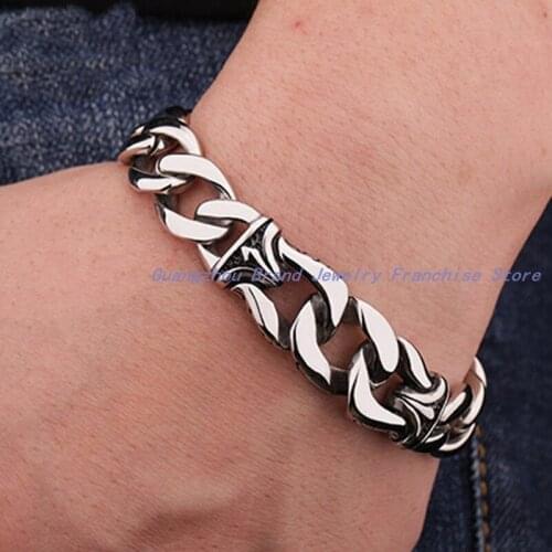 Promotion Sale Highly Polished Products Stainless Steel Link Chain Mens & Boy Bracelets Bangle,Hight Quality Fashion Jewelry