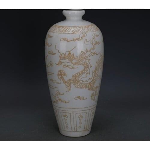 Antique MingDynasty sweet white porcelain agon and phoenix thin bottle,Home Decoration collection & adornment1903