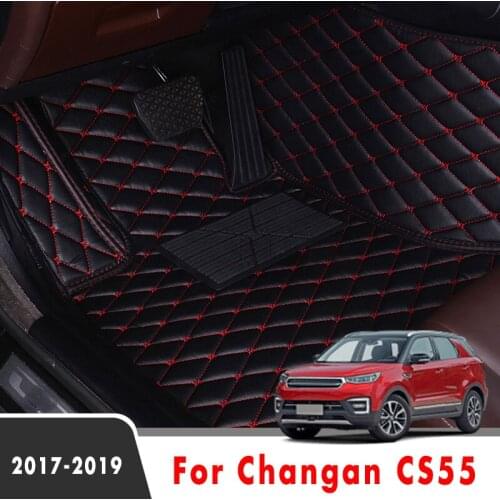 Car Floor Mats For Changan CS55 2019 2018 2017 Leather Foot Liners Carpets Custom Styling Car Accessories Interior Decoration