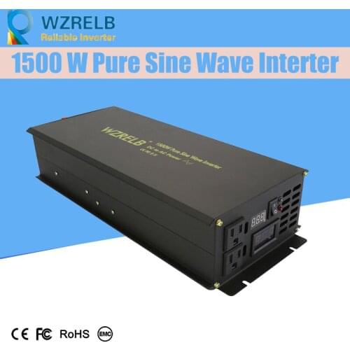 Off Grid Pure Sine Wave Solar Inverter 24V 220V 1500w Car Power Inverter 12V DC to 100V/120V/240V AC Converter Power Supply