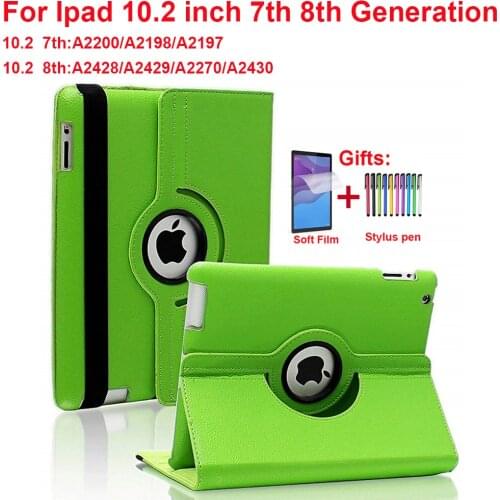 For iPad 10.2 Case 7th 8th Generation Funda 360 Degree Rotating Leather Smart Coque For iPad 10.2" A2270/A2428/A2428/A2429