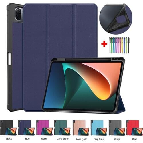 2021 Xiaomi MiPad 5 Tablet With Pencil Holder Funda For Xiaomi MiPad 5 Pro 5G Case 11 inch Tablet Stand Cover Xiaomi MiPad 5 Pro
