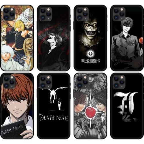 Black tpu case for iphone 5 5s se 6 6s 7 8 plus x 10 cover for iphone XR XS 11 pro MAX case Death Note Ryuk kira