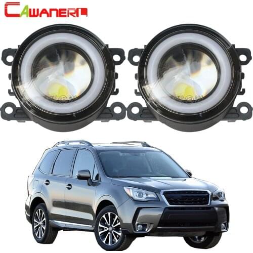 Cawanerl For Subaru Forester 2013-2018 Car H11 LED Fog Light Angel Eye Daytime Running Lamp DRL 30W 3000LM 12V Styling 2 Pieces