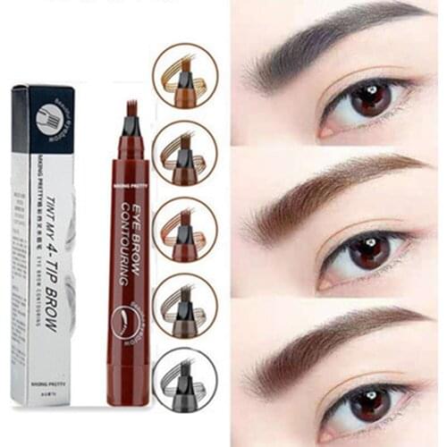 Microblading Eyebrow Pen Waterproof Fork Tip Eyebrow Tattoo Pencil Long Lasting Professional Fine Sketch Liquid Eye Brow Pencil