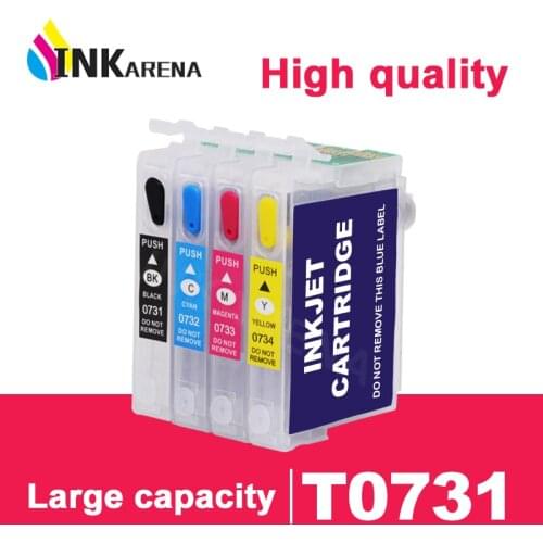 INKARENA T0731 Printer Ink Cartridge for Epson 73 T0731N 73N Cartridges T30 TX203 TX510F TX210 CX5900 T40W TX205 TX209 TX409 Kit