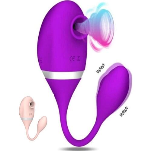 Clitoral Sucking Vibrator With Vibrating Egg G-Spot Oral Tongue Clitoris Stimulator Nipples Clit Sucker Sex Toys For Women