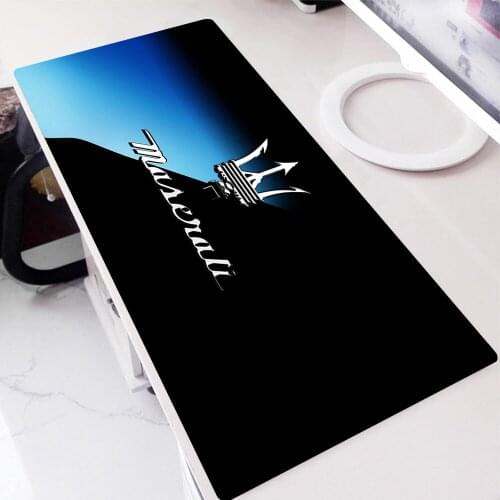 Pc Gamer Complete Gaming Maserati Logo Mouse Mat Large Durable Mausepad Setup Gamer Accessories Extended Pad Keyboard Table Mats