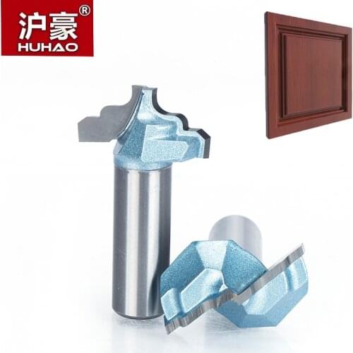 HUHAO 1/2" Shank 2 Flutes Endmill Router Bits for Wood Tungsten Steel Cabinet Doors Knife Woodworking Tool Milling Cutter