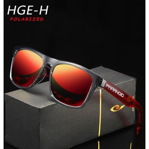 HGE-H Fashion Square Polarized Sunglasses Men 2020 New Sport Style Sun Glasses Male Outdoor Travel TAC Lens Goggles Gafas H25