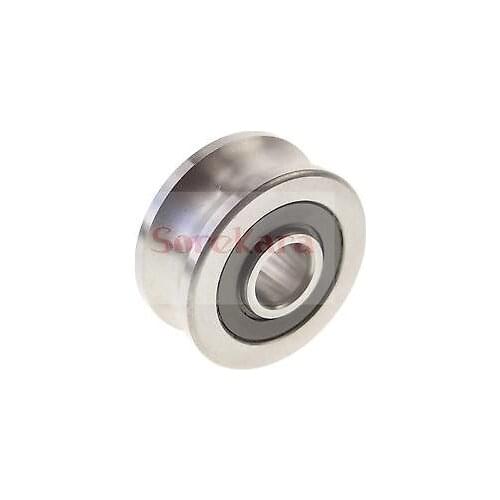 12*42*19mm U Groove width 8mm Guide Pulley Sheave Sealed Rail Bearing LFR5301