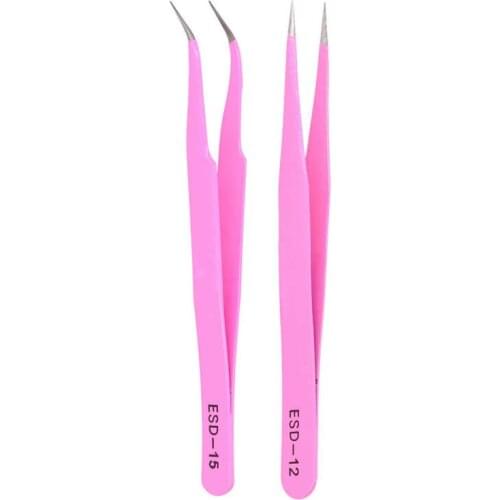 Stainless Steel Eyelash Grafting Tweezers Eyelash Extension Tweezers Accessory