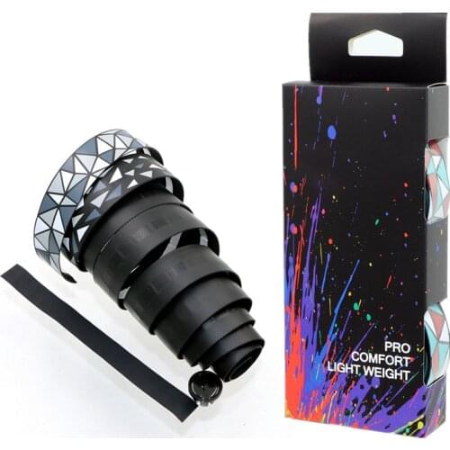 New Road Bike Handlebar Tape Cork EVA PU Bicycle Bar Tape Professional Cycling Damping Anti-Vibration Wrap With 2 Bar Plug