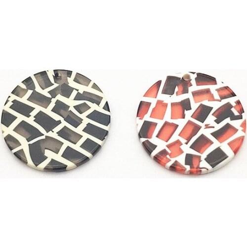 New Arrival! 30mm 50pcs Acetic Acid Round Shape Charm for Earrings DIY Making Parts,Jewelry Accessories Findings & Components