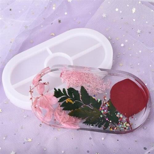 Coaster Tray Silicone Mold DIY Crystal Epoxy Resin Coaster Home Decoratiom Handmade Resin Crafts Jewelry Tray