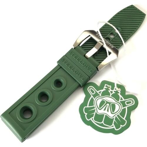 STEELDIVE Dive Watches Rubber Strap 22mm Replacement Watch bands 20mm Automatic Watch 20/22mm Straps