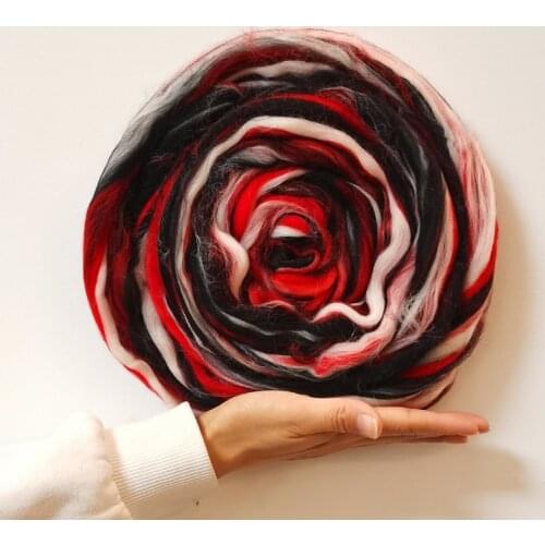 Blended Wool 50g Merino Mixed Wool Roving Felting Wool Merino Wool Fiber Handspun for Needle and Wet Felting Supplies (No.23)