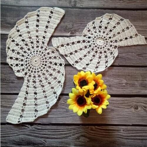 Modern lace cotton placemat cup coaster mug kitchen Christmas dining table place mat cloth Crochet tea coffee doily New Year pad