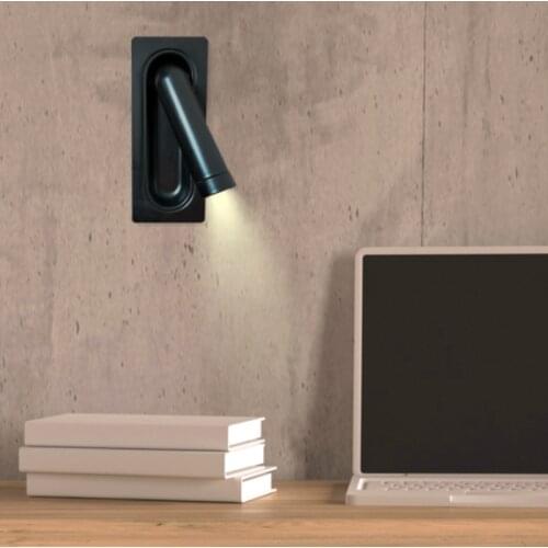 Rotatable Bedside Reading Lamp Holder Vienna Embedded Wall Lights Switch Hotel Room Living Room Bedroom Study Interior Lighting