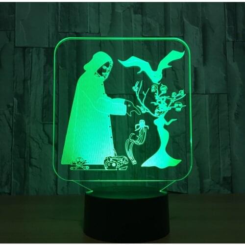 Warm romantic 3D creative colorful LED night lights smart home USB power supply Animation peripheral characters best gift A15