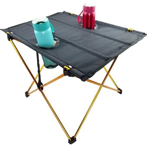 Ultralight Oxford Cloth Folding Picnic Table Outdoor Folding Fishing Table Camping Table Collapsible Portable Roll Up