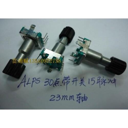 [VK] ALPS DVD encoder knob switch potentiometer EC11-30 navigation buttons0 15 pulse axial length: 23MM base: 4.5MM