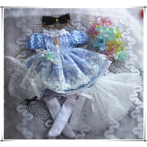 High quality 6pcs/set Doll clothe for Blythe azone yosd licca 1/4 bjd 1/6 bjd Doll Clothes Doll Accessories Christmas Toys Gift