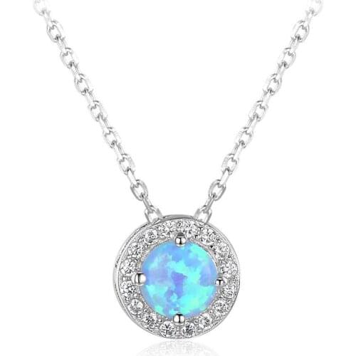 XIYANIKES925 Sterling Silver Australian Opal Necklace Exquisite Unique Blue Zircon Choker For Women Wedding Jewellry New VNS8506