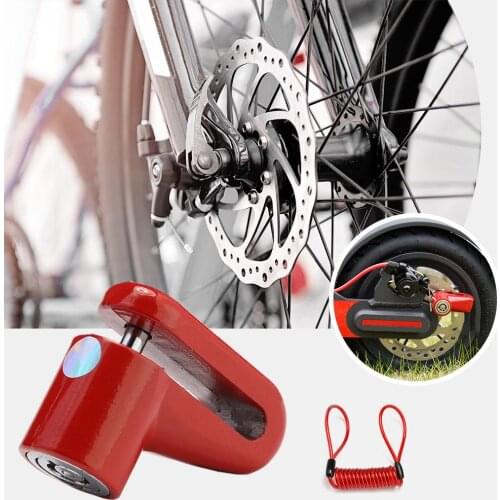 Anti-Theft Wheel Disc Brakes Lock For Xiaomi Mijia M365 Electric Scooter Skateboard Bicycle Wheels Safety Lock with Steel Wire