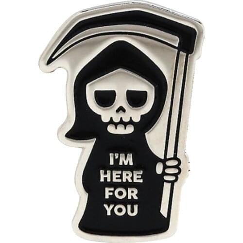 Grim Reaper pin badge
