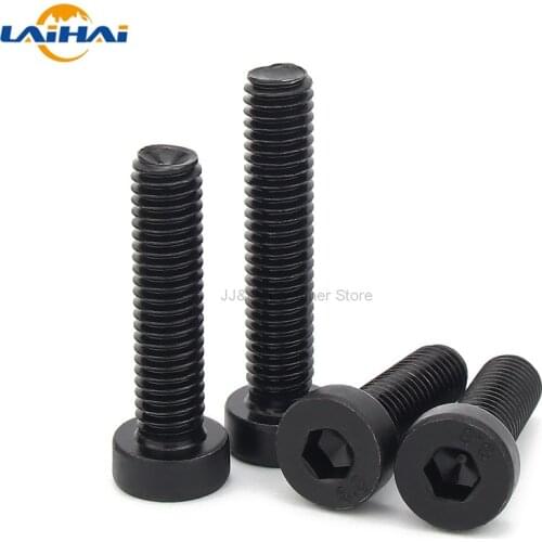 1/50pc M4 M5 M6 M8 M10 M12 M16 Grade 8.8 steel Black DIN7984 Hex Hexagon Socket Thin Low Short Profile Head Allen Cap Screw Bolt