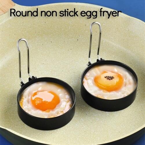 2Pc Stainless Steel Fried Egg Shaper Mould Omelette Decoration Cooking Tool Frying Egg Pancake Mold Kitchen Accessories Gadget