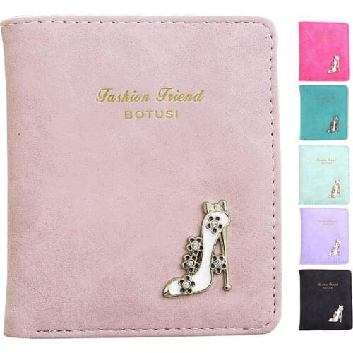 2019 Lovely Women Short Purse Fashion Girl High Heels PU Leather Mini Slim Coin Purse Wallet Card Holders Handbag Bag AGD FA$B