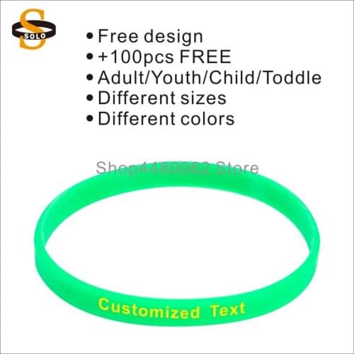 600pcs/lot 6mm Width Custom Silicone Bracelets For Party Promotions Wristbands With Personalized Writting