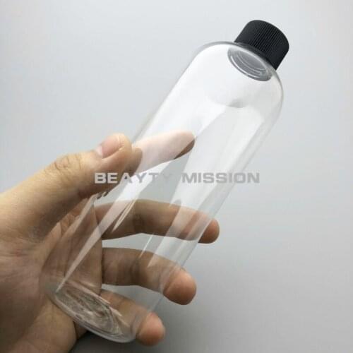 BEAUTY MISSION 300ml 20pcs Clear Empty Cosmetic Bottle With Plastic Screw Caps 300cc Toner Plastic Container Oil Bottles 10 oz