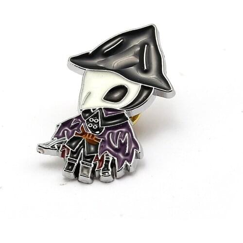 Game Bloodborne Brooches Cute Cartoon Crow Hunter Metal Enamel Pin Badges Gift Brooch Pins Button Wedding Fashion Jewelry