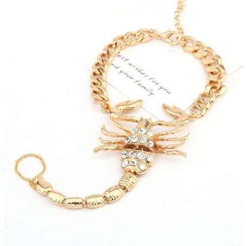 Fashion Shoe Trim with Diamond Scorpion Ankle Chain Beach Barefoot Sandal Anklet Hot Style Minimalist Personality Foot Trim