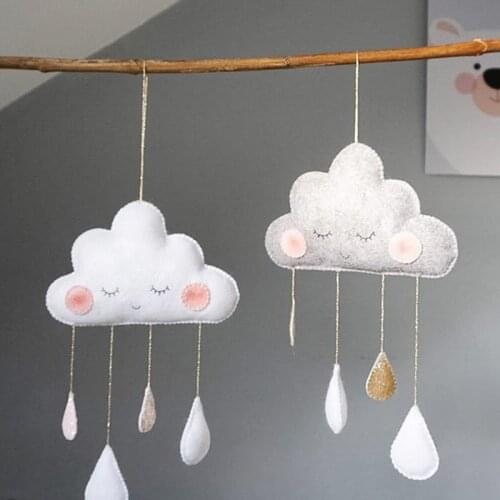 Baby Kids Room Decoration Nordic Accessories Rain Clouds Wall Hanging Tent Cloud Toys Girls Nursery Decor Photo Props For Child