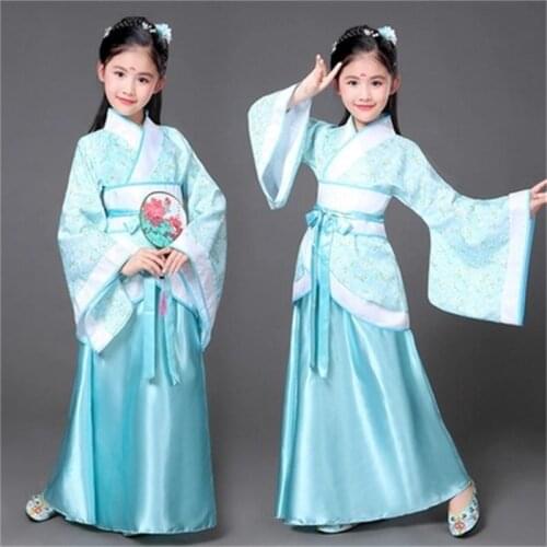 Children costumes Han Chinese clothing princess costumes costumes guzheng performance clothing fairy skirt Girls