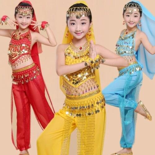 Kids Belly Dance Costumes Set Oriental Dance Children Dresses India Belly Dance Clothes Bellydance Child Girls Indian