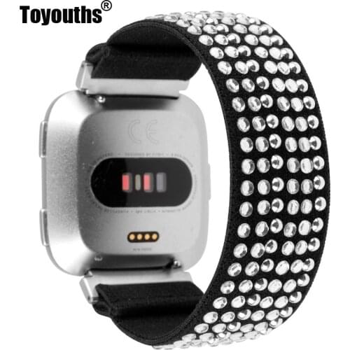 Toyouths Elastic Strap for Fitbit Versa Band Holida Stretch Nylon Strap Bracelet Women Replacement Wristband for Fitbit Versa 2